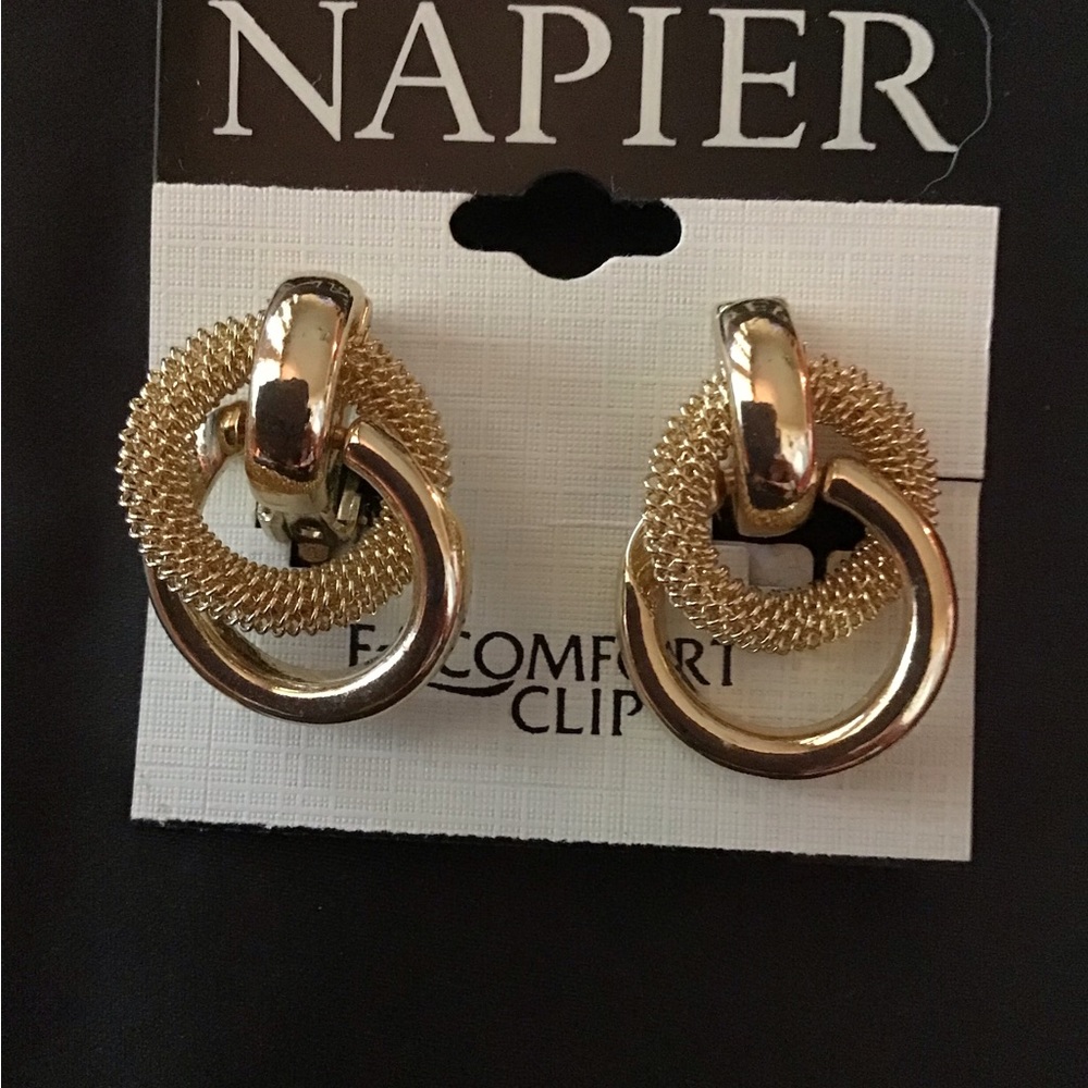Napier Clip Earrings in Gold $16